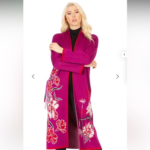 NWT Gorgeous!!! BADGLEY MISCHKA FLORAL DUSTER - Picture 1 of 5